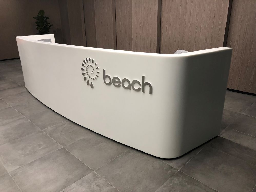 Stainless steel front counter letters (3D359)