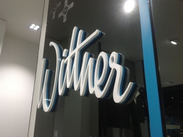 Laser Cut Letters to Glass (3D144)