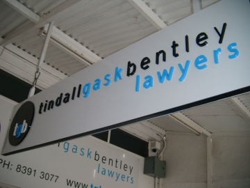 Suspended under awning sign with 3D elements (BS272)