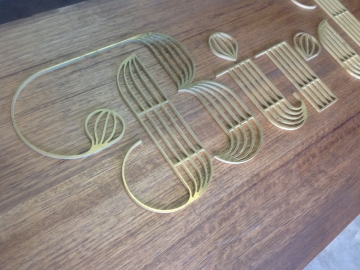 Solid Brass Water Jet Cut Letters (OS162)