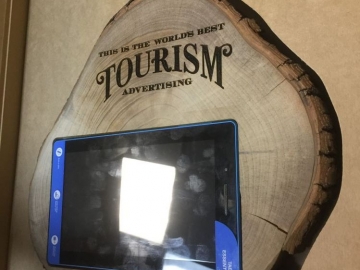 Tablet with printed timber promotion (OS357)